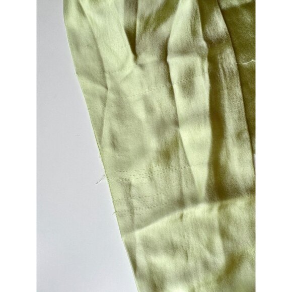 SONG OF STYLE Marta Pistachio Green Satin Mini Kimono Tie Shirt Dress, Size L - Picture 13 of 16